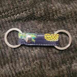 Vera Bradley Blue and Yellow Key Holder